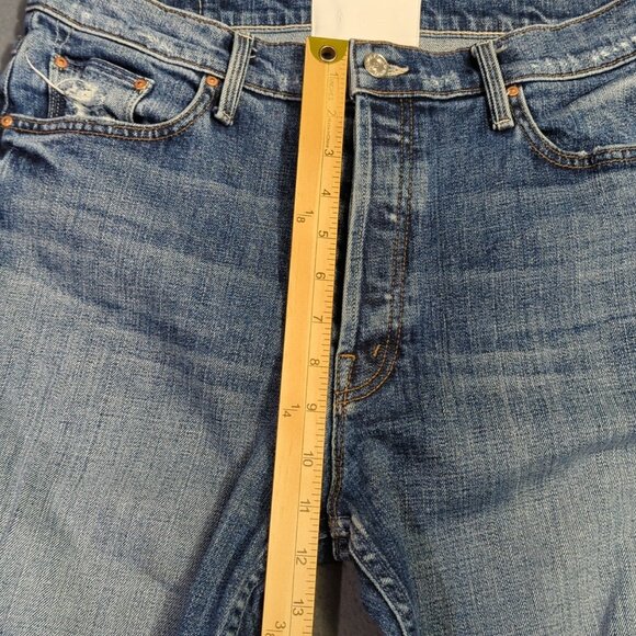 Mother Superior Jeans Womens 33 Blue The Tomcat in Seriously Truce Distressed - Picture 8 of 16